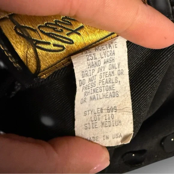 Vintage 1980s Eletra Casadei Pearl & Rhinestone Mini Black Dress -  Size Medium - Picture 10 of 10